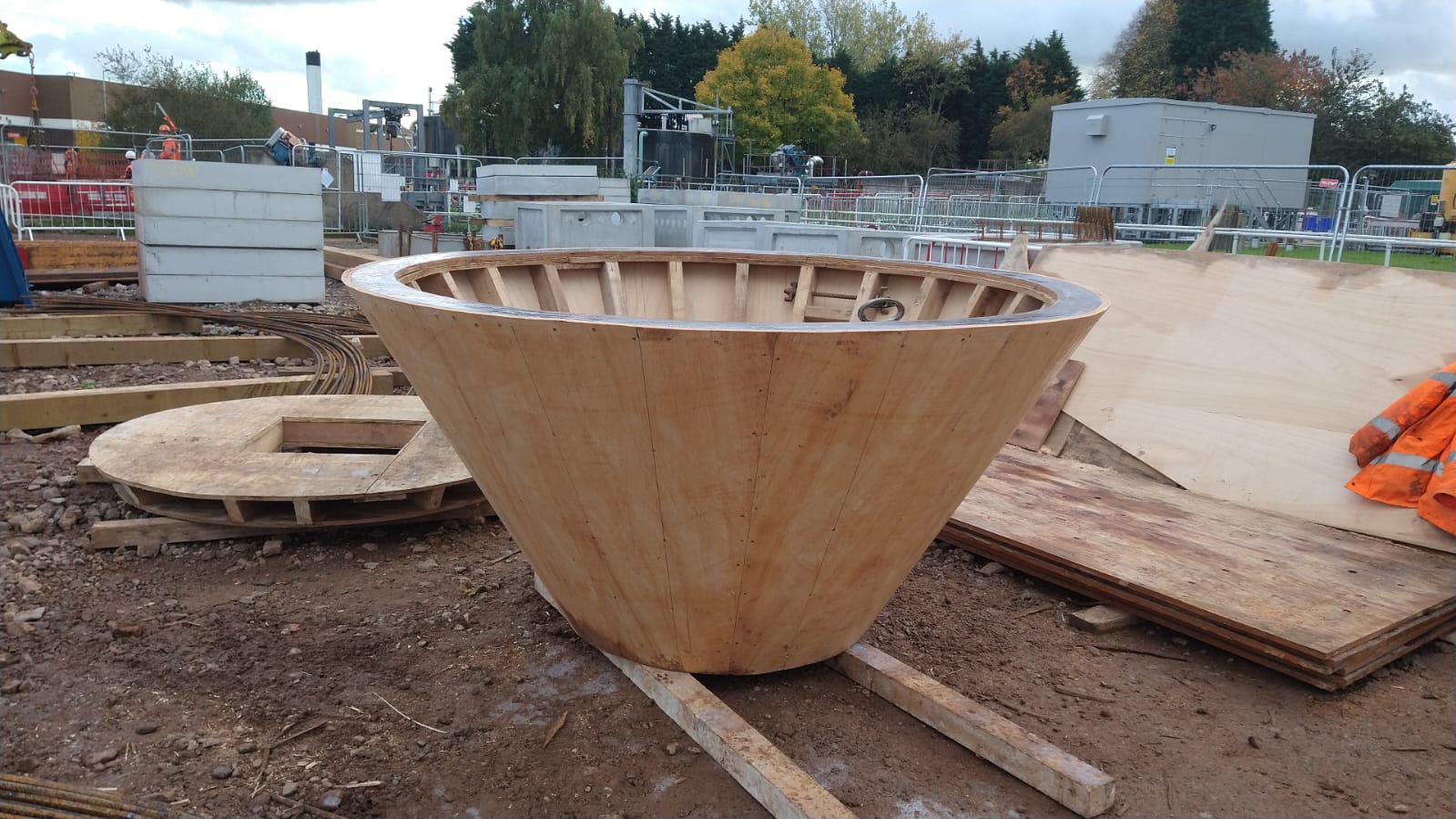Bespoke timber conical hopper formwork